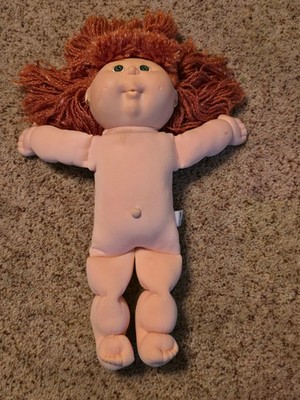 Vtg Cabbage Patch Kid Red Hair/Green Eyes Girl Doll, two dimples