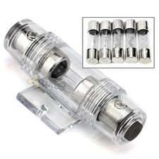 High Quality In-line 4 or 8 Gauge AGU Fuse Holder  5 Pack 60 AMP AGU Fuses