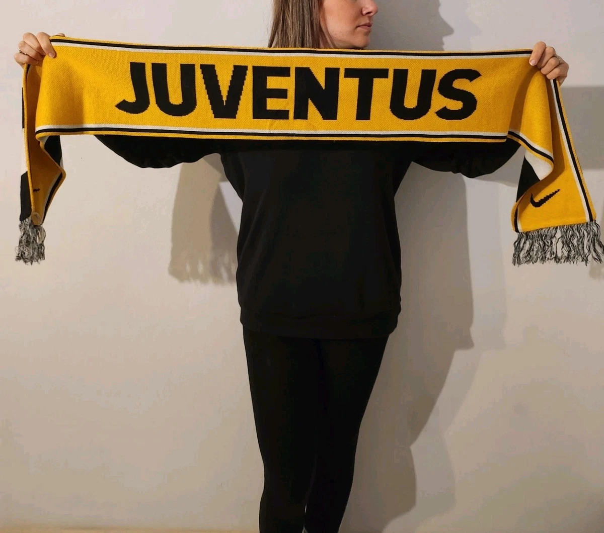 Écharpe Juventus – Officielle – Logo JJ – 140cm – Jacquard – Neuf