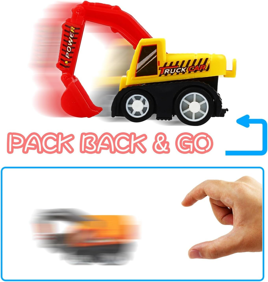 12 Pcs Mini Construction Pull Back Car Toys, Party Favors for Kids | eBay