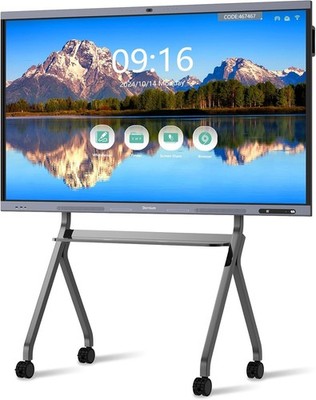 86-Inch Smart Board Touch Screen with AI Camera and Noise Reduction Mics 4K UHD