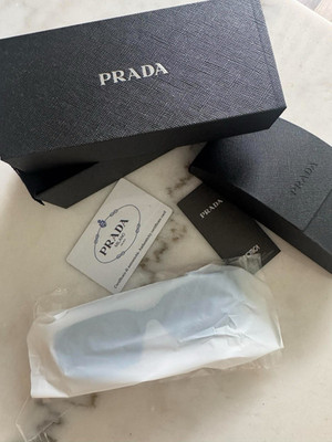PRADA  Sunglasses Black Plastic Frame Black Tinted Lens