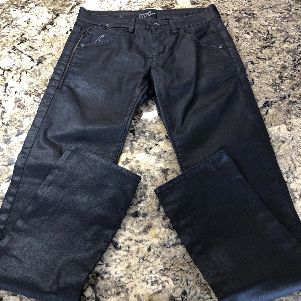 Pantalones de mezclilla para hombre talla 31 X 33 Energie Finest Goods cremallera accidente bordado Italia Foto 2 de 4