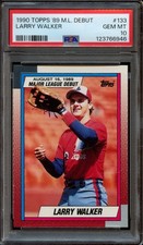1990 Topps Larry Walker #133 ('89 ML Debut) - HOF Rookie RC - PSA 10 GEM MINT