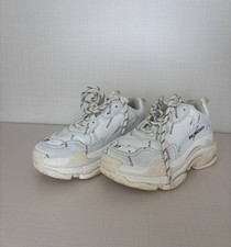 Balenciaga Triple S All Over Logo White Women's Sneakers EU 37 US 7