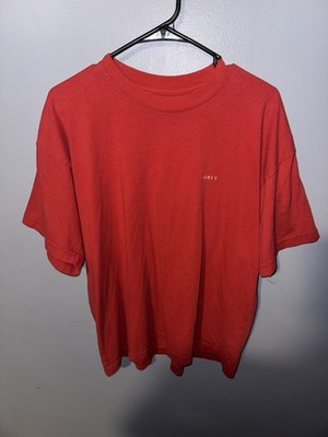 Obey Worldwide Basic Logo T-Shirt Men's XL Red Skate Streetwear