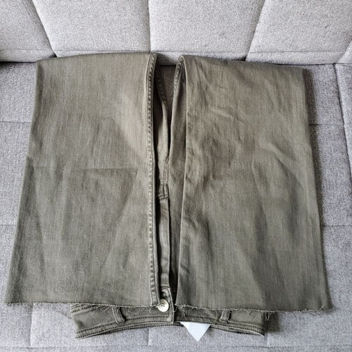 Miou Muse Straight Wide Leg Denim Pants Jeans Size S In Faded Olive - Picture 9 of 14