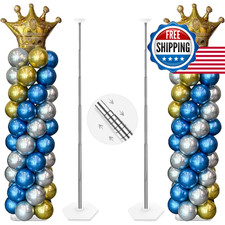 Yallove Balloon Column Stand Kit Sets Of 2 7 Feet Height Adjustable Balloon