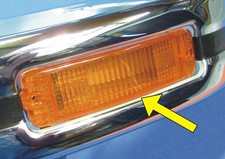 VW Käfer Blinker-Glas HELLA mit TÜV in ORANGE für Kasten-Stoßstange   020-446030