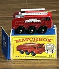 Vintage Matchbox Lesney #63 Foamite Fire Airport Crash Tender W/Original Box