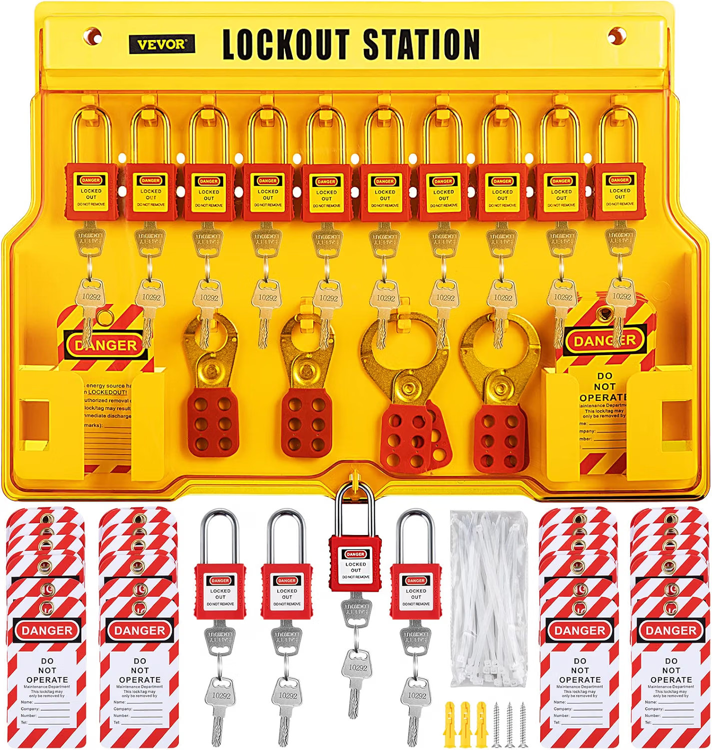 58 PCS Lockout Tagout Kits, Electrical Safety Loto Kit Includes Padlocks, Lockou