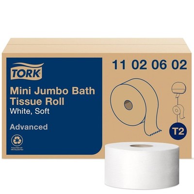 Mini Jumbo Bath Tissue Roll Toilet Paper Towels W/ Advanced Soft Quality