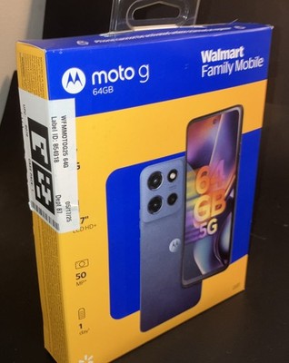 Motorola Moto g 2025, 5G, 64GB, Blue (Family Mobile/TracFone) Prepaid - New