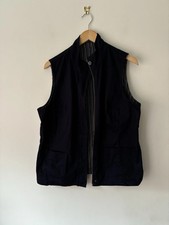 Ladies Dash Navy Striped & Plain Reversible Gilet Sleeveless Jacket 40” Bust