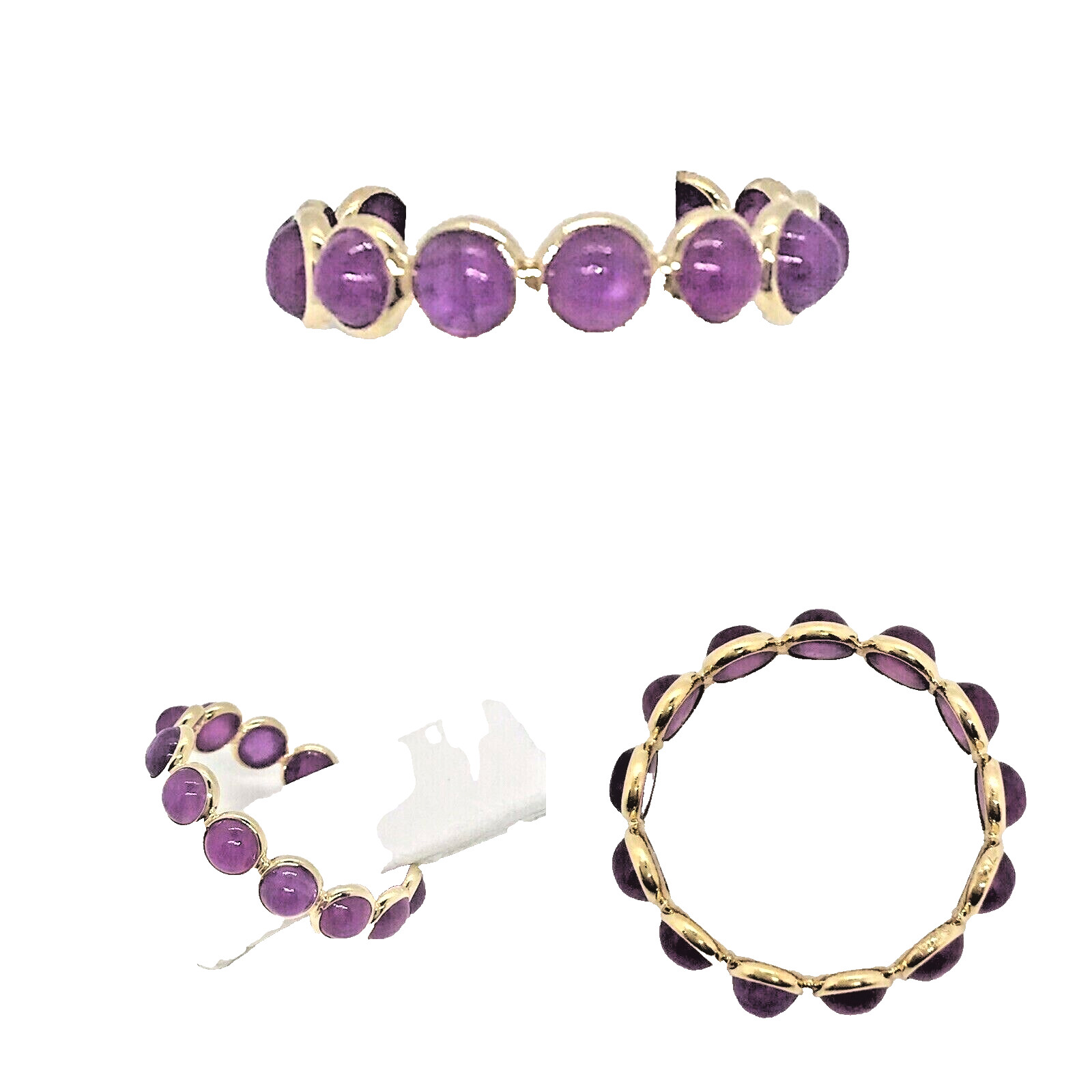 Ruby 18k Yellow Gold Eternity Stackable Wedding B… - image 1