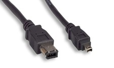 6FT Firewire Cable 6PIN 4PIN Black