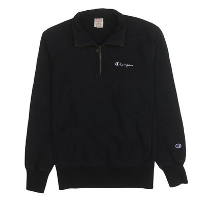Champion Herren schwarz Large 1/4 Reißverschluss Reverse Weave Sweatshirt