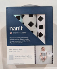 Nanit Breathing Wear Band Size Small 0-3 Months 6-15lb 3-Pack New Free Shipping