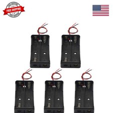 18650 Battery Clip, 2 Slots 3.7V DIY Battery Storage Box in Series Plastic Ba...