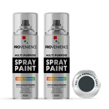 Provenience Spray Paint 2x400ml Anthracite Grey RAL 7016 Gloss Multi Surface