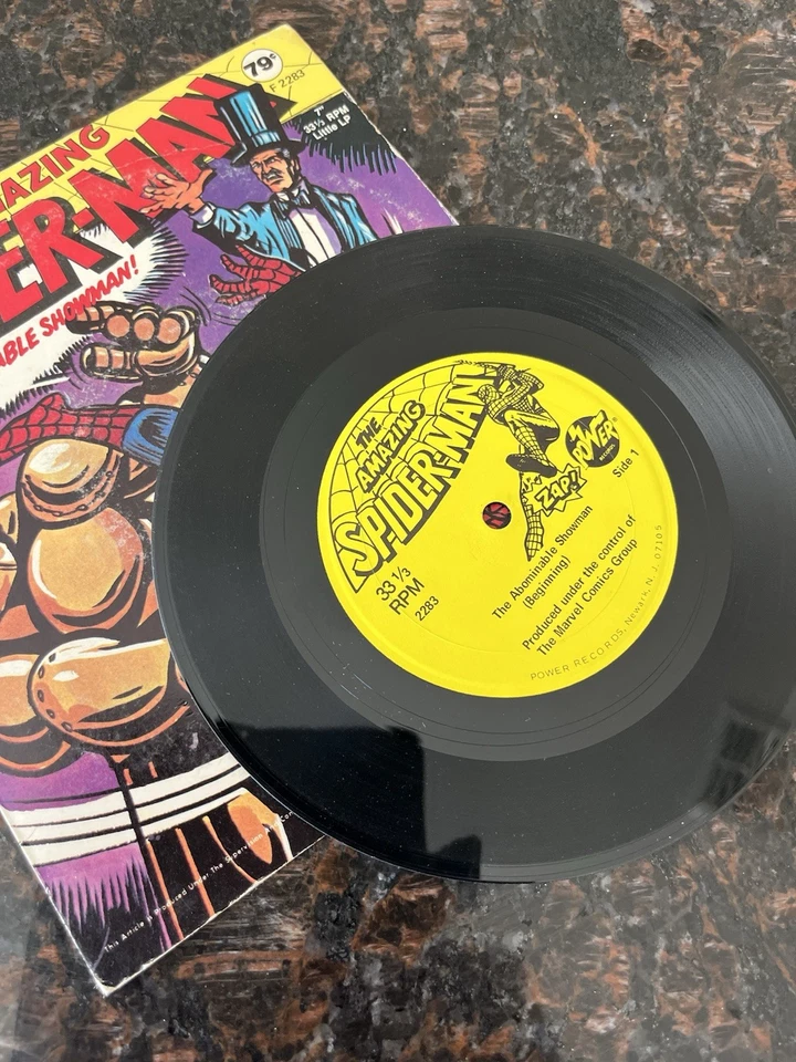 The Amazing Spiderman vinyl 7” single record USA 33 1/3 rpm record mint mid 1970 - Image 3 of 3