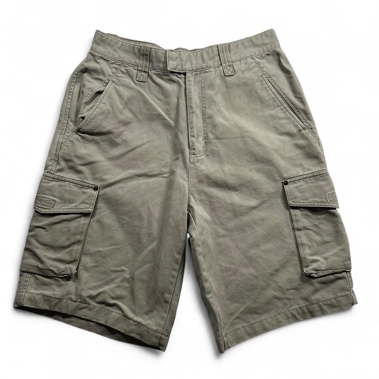 Pantaloncini cargo Timberland Y2K beige cotone tela taglia 34 casual utility lavoro