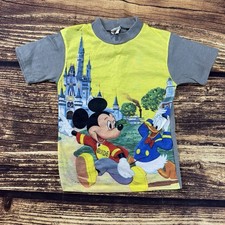 70's VTG Walt Disney Productions Mickey Mouse Guide Donald Duck Shirt Youth 7