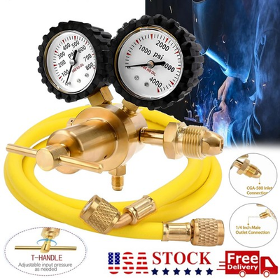 #ad Professional Nitrogen Regulator w Hose 0 800 PSI Output Pressure CGA580 Inlet $36.98