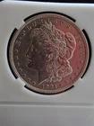 1921-D MORGAN SILVER DOLLAR NICE AU+ Beautiful Coin - Die Crack