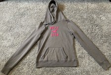 Vintage Hollister Hoodie Large, Juniors Teen Women Y2K, Gray Pink