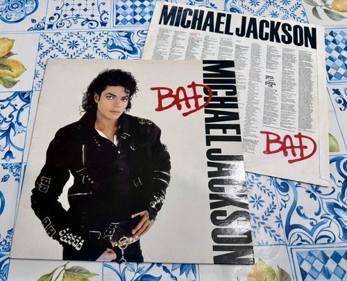 MICHAEL JACKSON - BAD Orig. G/F Vinyl LP Album 1987 w/Inner 1980’s Pop Rock VG+