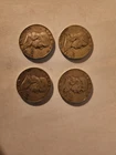 Franklin Half Dollars Various Years Circulated Silver Coins - Lot of 4 coins