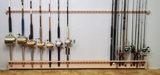 Custom Fishing Rod Rack, Solid Red Oak Wood, Unfinished  46 Rods, 94 Inches