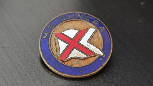 Vintage Pin Badge M.S.Dunera Souvenir Badge British India Line - Picture 3 of 4