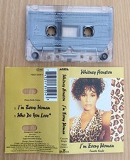🌟WHITNEY HOUSTON🌟CASSETTE SINGLE🌟CASSINGLE🌟I’M EVERY🌟90S🌟UK🇬🇧SELLER
