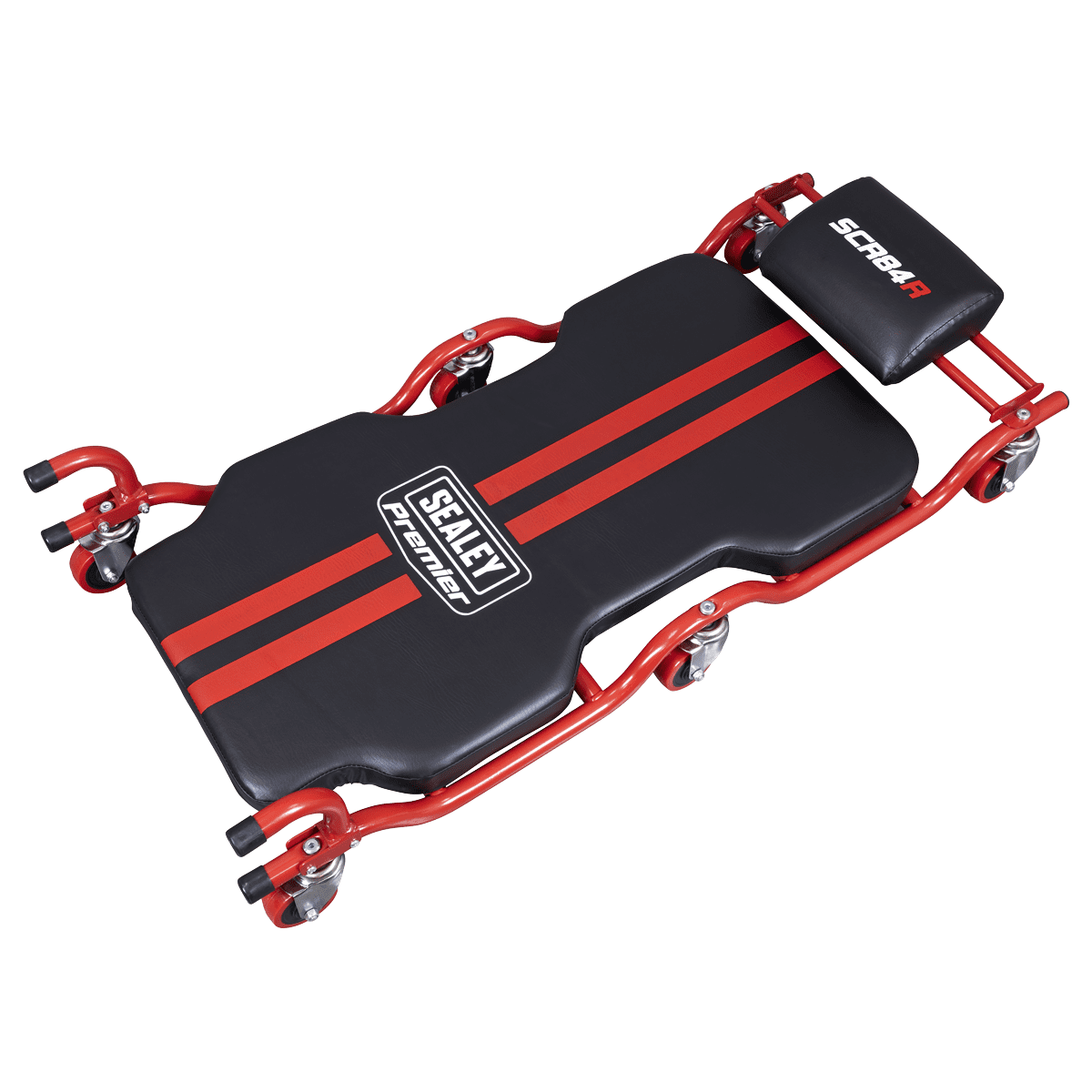 Sealey SCR84 Deluxe Steel Creeper with 6 Wheels & Headrest