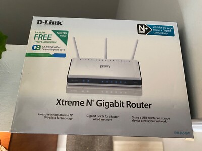 D-Link Router (white) used, great condition