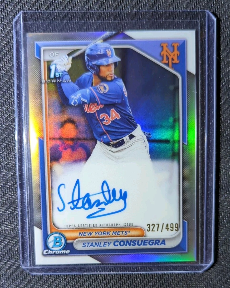 2024 Bowman Chrome 1st  Stanley Consuegra /499 Refractor Auto Prospect Mets