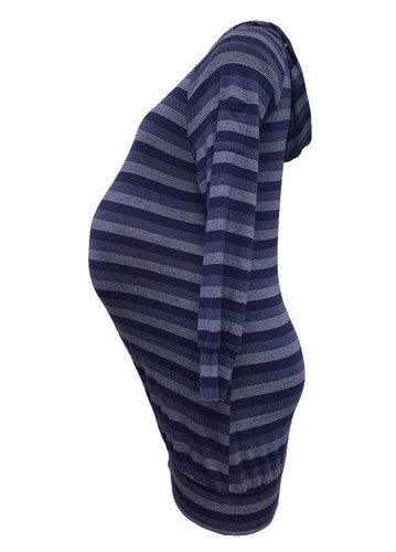 AU Trimester™ - Morena Maternity Pregnancy Stripe Hoodie - FINAL SALE - Picture 2 of 4