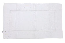 Graccioza Luxury Bath Linens Egoist Bath Rug 100% Giza Cotton White 20"x 31"
