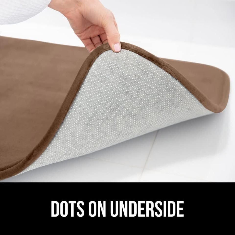 Gorilla Grip Thick Memory Foam Bath Rugs, Soft Absorbent Velvet