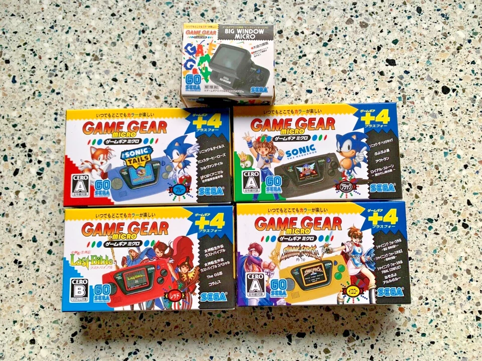 SEGA Game Gear Micro Console 4 Color Complete Set 30th Anniversary wt Big Window - Image 2 of 4