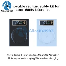 DIY Power Bank Case Portable Digital 4 slots 18650 Battery Charger Storage Box