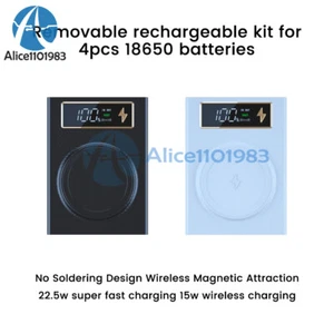 DIY Power Bank Case Portable Digital 4 slots 18650 Battery Charger Storage Box