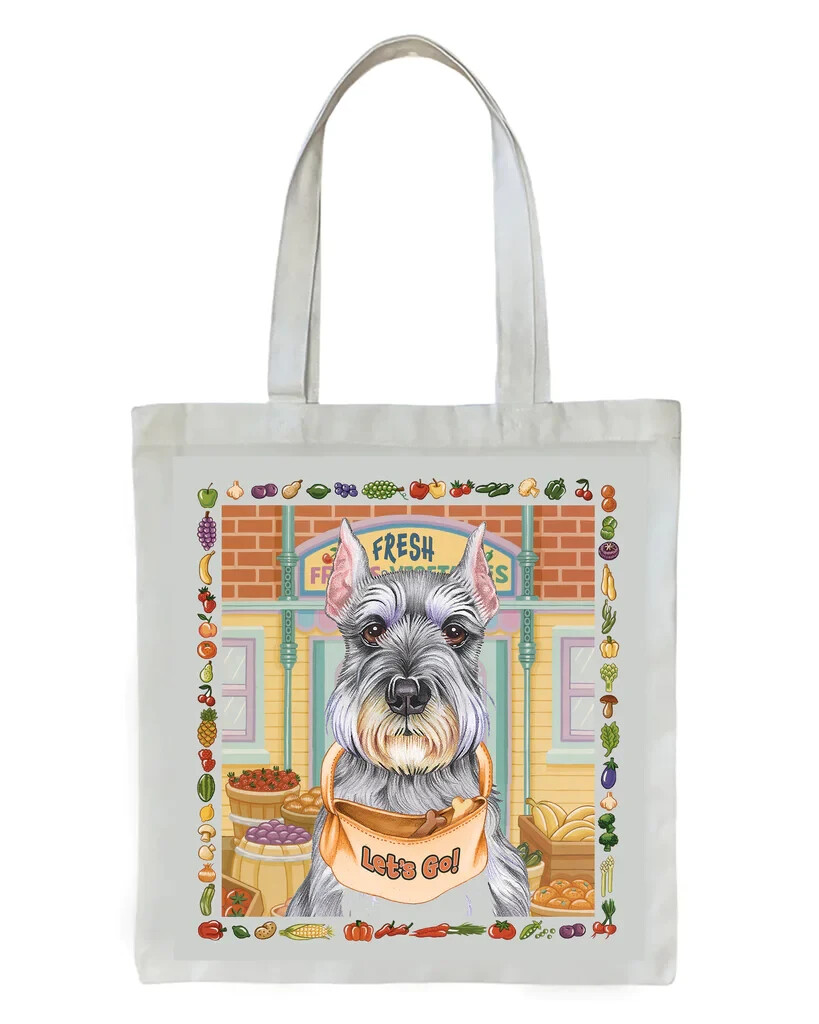 Schnauzer Grey Cropped Tote Bag | eBay