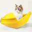thumbnail 11 - Banana Shape Cat Nesting Bed Pet Kitten House Kennel Warm Sofa Sleeping Cave XL