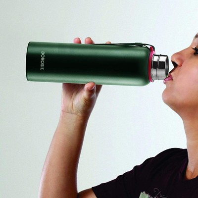 Borosil 850 Ml Stainless Steel Vacuum Insulated Green 1 Pc Water Bottle Ebay