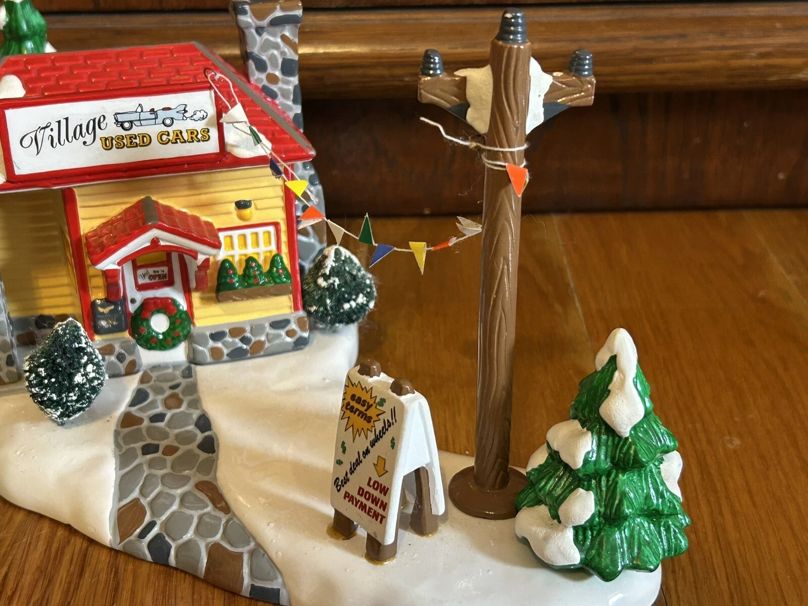 vintage snow village dept 56 carros usados pássaro desaparecido caixa 