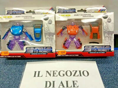 SUPERCAR TO ROBOT-AUTO RACING CHE DIVENTA ROBOT-GIOCATTOLO X BAMBINI-IDEA  REGALO