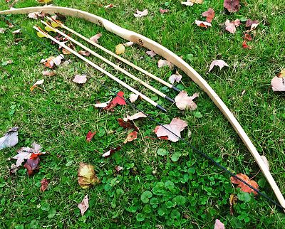 55/60lb You-Finish 71'' Hickory Longbow & Arrow Combo - Ringing Rocks Archery